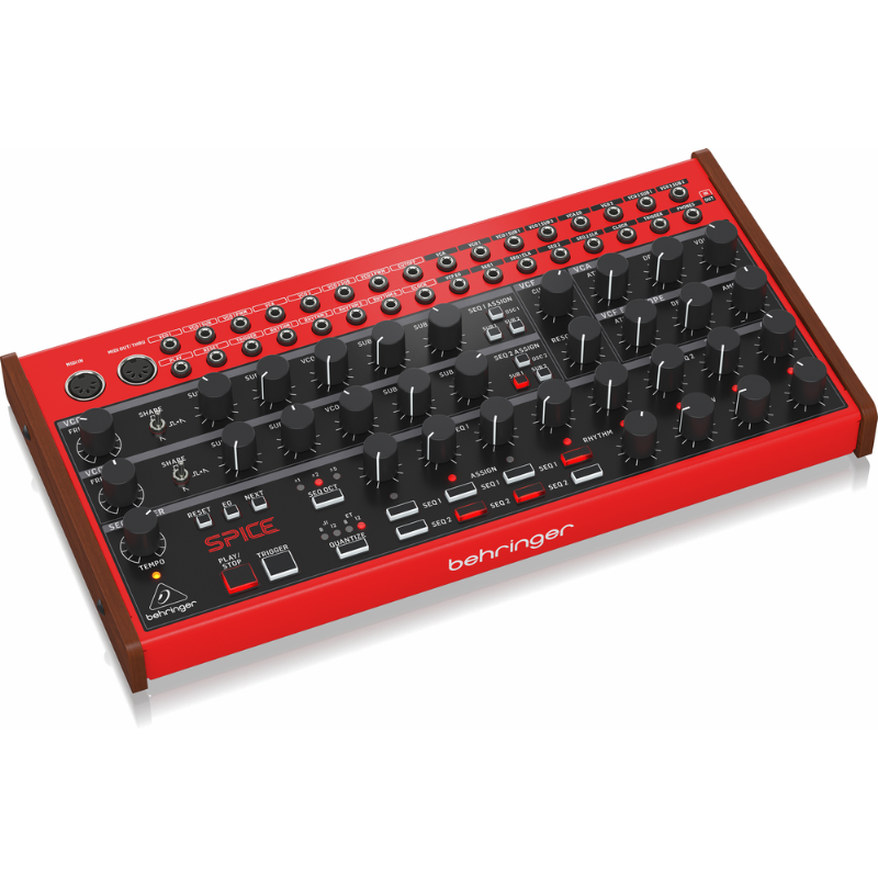 Behringer Spice Analog Semi-Modular Polyrhythmic Synthesizer with Dual 4-Step Sequencer