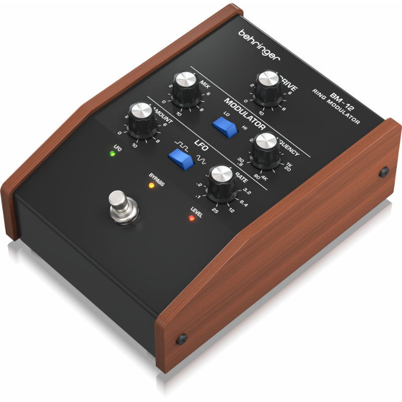 Behringer BM-12 Vintage Analogue Ring Modulator Pedal with Bell-Like Tones and LFO Modulation — view 4
