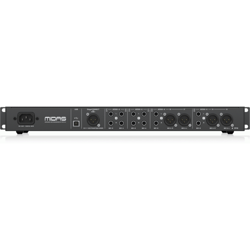 Midas HUB4 Monitor System Hub with 4 PoE Ports, AES50 In/Through, StageCONNECT, 16-Channel Analogue Out — view 4