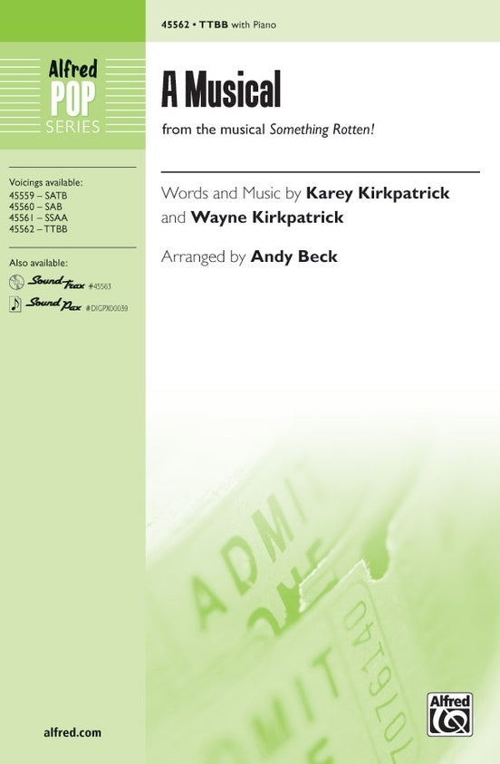 A Musical TTBB Choral Sheet Music