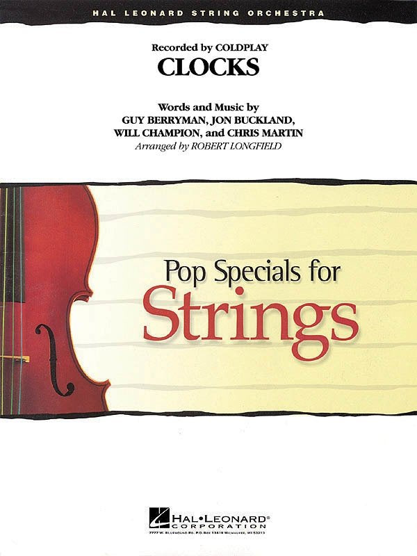Clocks — String Orchestra Grade 3-4, Score & Parts (Hal Leonard Pop Specials for Strings)