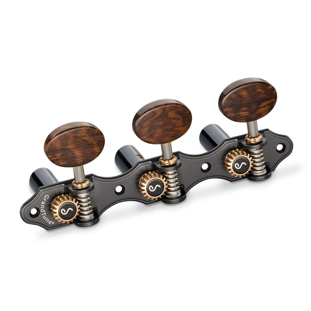 Schaller GrandTune Classic Hauser Satin Black String Rollers with Black Tuning Buttons