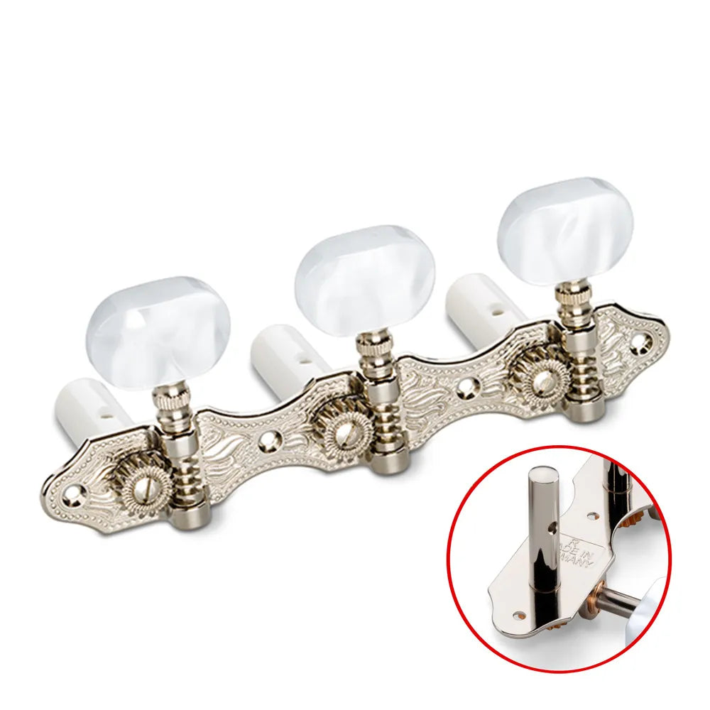Schaller Mach 3/3 Steel Hauser Plate Slotted Nickel 801033016 Guitar Machine Heads