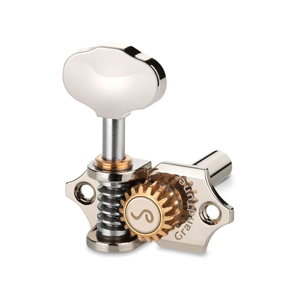 Schaller GrandTune 3/3 Slotted Nickel Machine Heads - Superior Tuning with Velvet-Tec Technology
