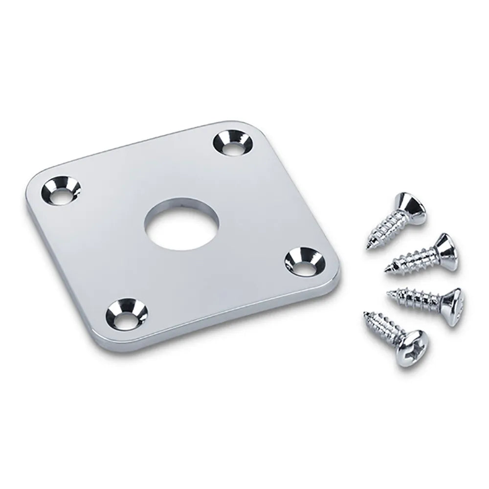 Schaller Chrome Guitar Jack-Socket Plate 159-15190200