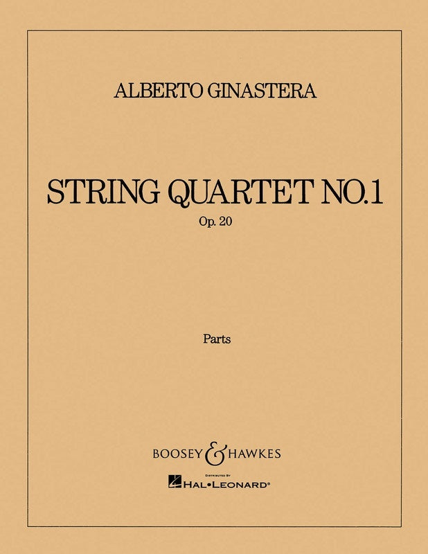 Ginastera - String Quartet No 1 Op 20 Parts (Set of Parts)