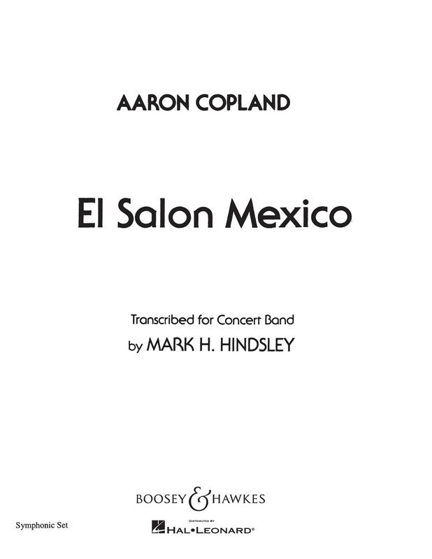El Salon Mexico Score/Parts
