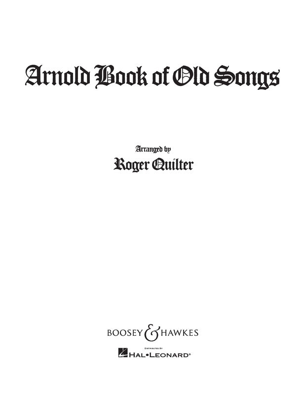 Arnold Book Of Old Songs Med
