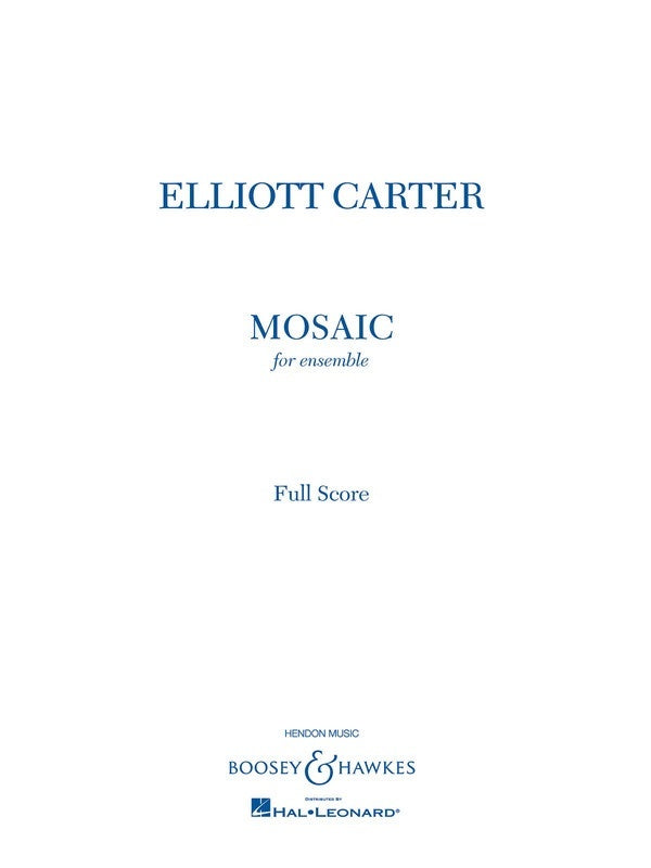 Mosaic For Ensemble Full Score