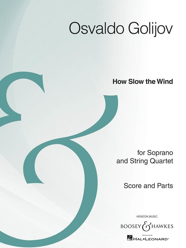 How Slow The Wind Sop/String Qrt Score/Parts