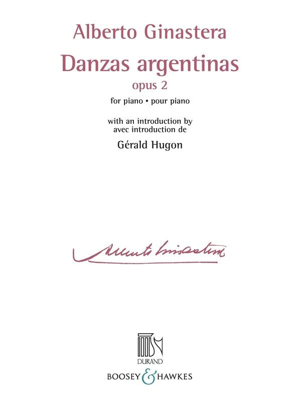 Ginastera: Danzas Argentinas, Op. 2 — Piano Solo (Boosey & Hawkes)