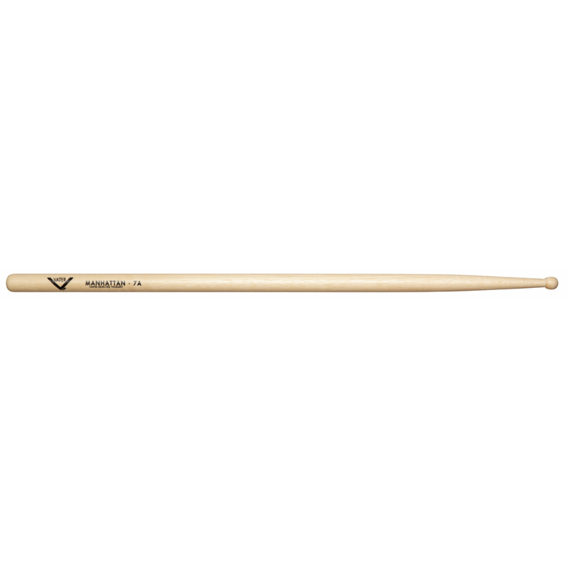 Vater 7A Wood Tip Drumsticks - Small Barrel-Shaped Tip for Cymbal Articulation
