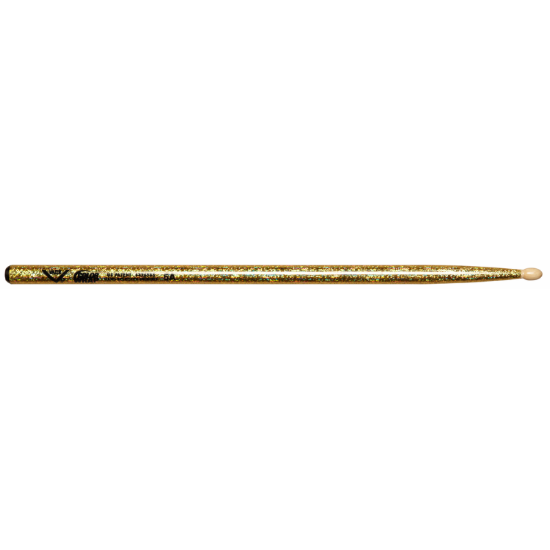 Vater Color Wrap 5A Gold Sparkle Wood Tip Drumsticks