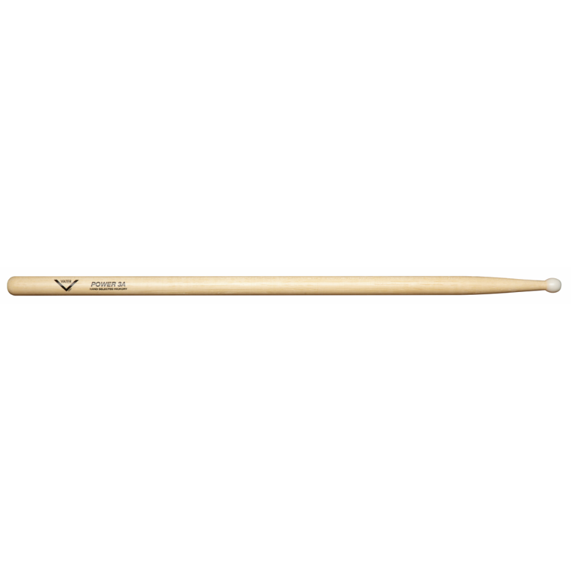 Vater Power 3A Nylon Tip Drumsticks - Longer Version for Added Reach