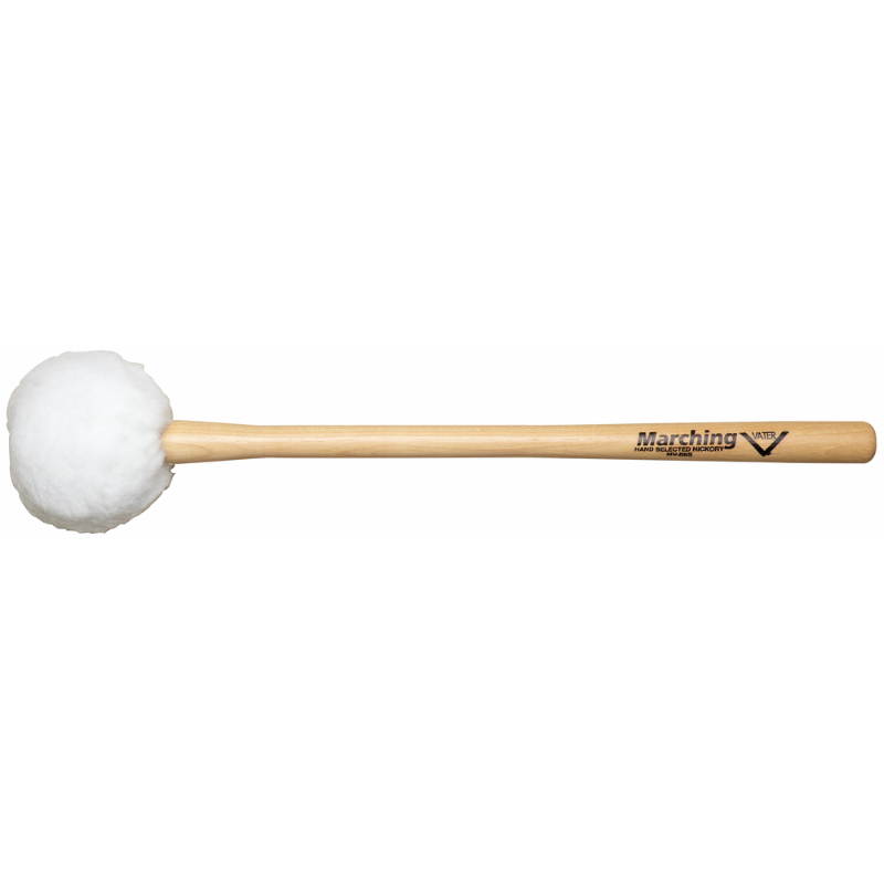 Vater Marching Bass Drum Mallet MV-B5 Puff for 30" and Larger, Tapered Handle 0.780" to 0.790"