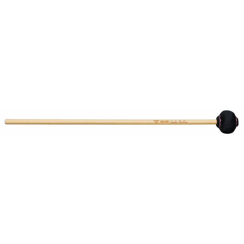 Vater Sasha Berliner Signature Vibraphone Mallet with Rattan Handle and Black Multi-Ply Cord