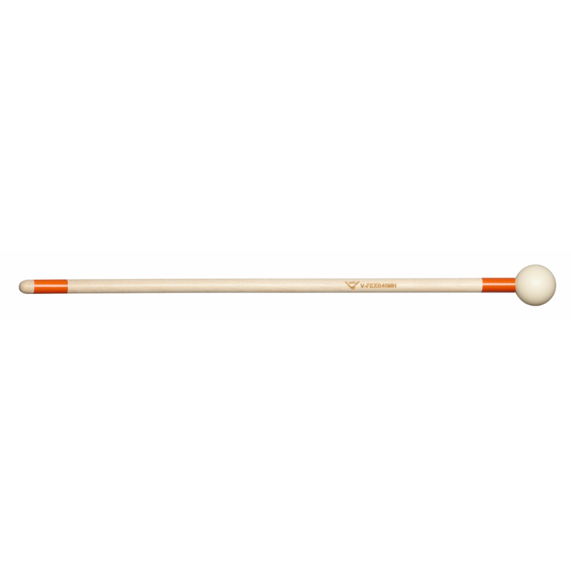 Vater V-FEXB40MH Front Ensemble Xylophone Bell Mallet - Medium Hard, Birch, 1 1/8” Plastic Ball, Creamy White