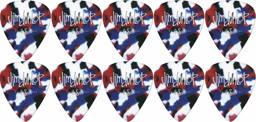 10 x Jim Dunlop Genuine Celluloid Confetti Extra-Heavy Gauge Guitar Picks *NEW*