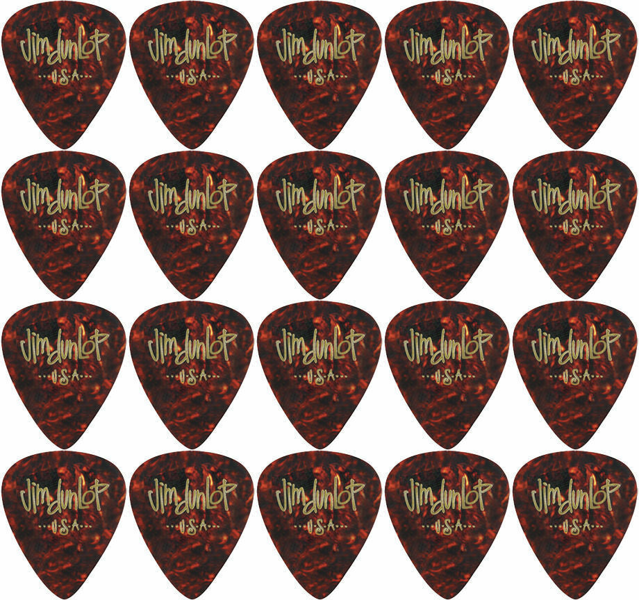 20 x Jim Dunlop Genuine Celluloid Shell Classics Thin Gauge Guitar Picks