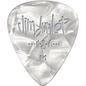 72 x Jim Dunlop Genuine Celluloid White Pearloid Heavy Gauge Guitar Picks