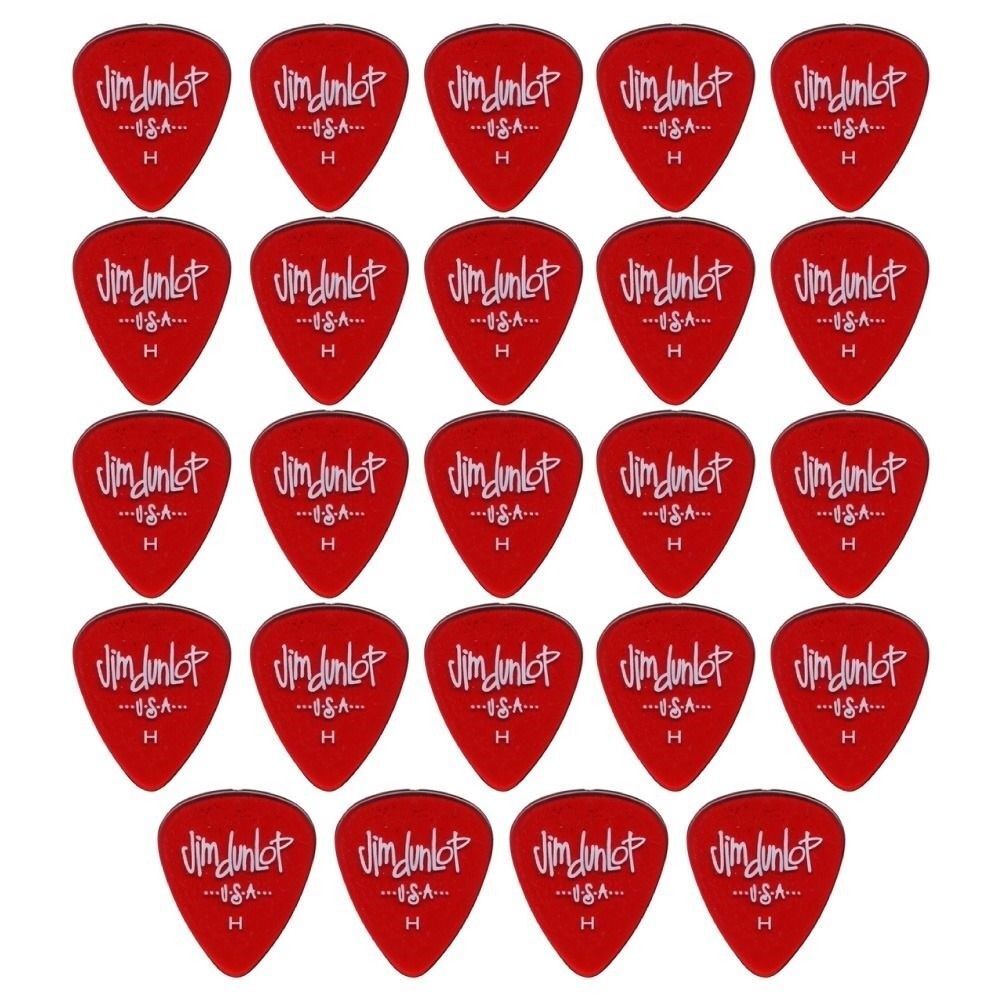 24 x Jim Dunlop Gels Heavy Gauge Guitar Picks USA Cheap Pack Red