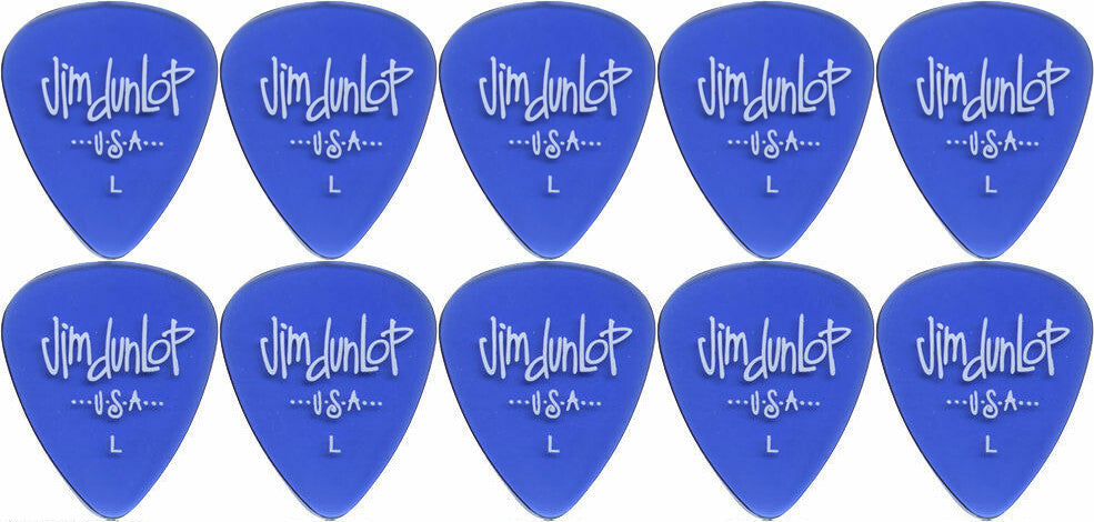 10 x Jim Dunlop Gels Blue Light Gauge Guitar Picks USA Cheap Pack