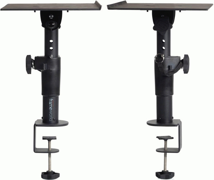 Gator Frameworks GFWSPKSTMNDSKCMP Desktop Studio Monitor Stand Clamp-On