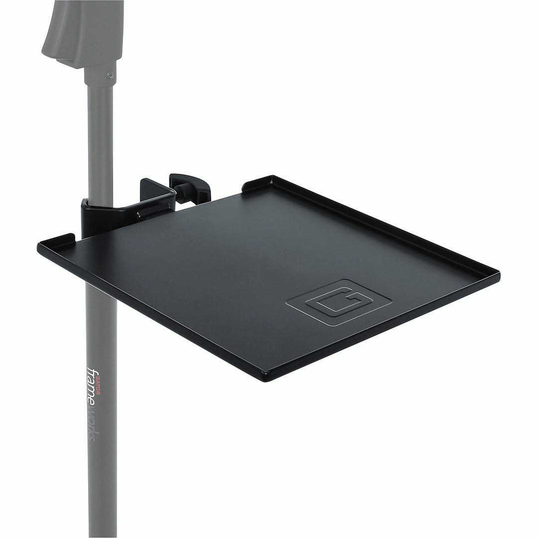 Gator Frameworks GFW-SHELF0909 Microphone Stand Accessory Shelf 9x9inch Clamp-On