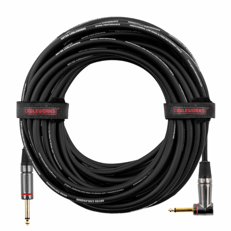 Gator Headliner Series 10ft Straight to Right Angle Instrument Cable — view 2