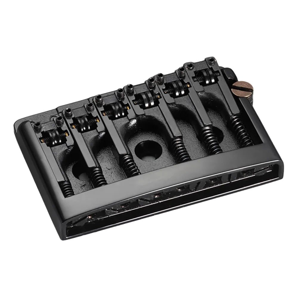 Schaller 3D-6 Guitar Bridge Black - 12120400 with Adjustable Height, Intonation, and String Spacing