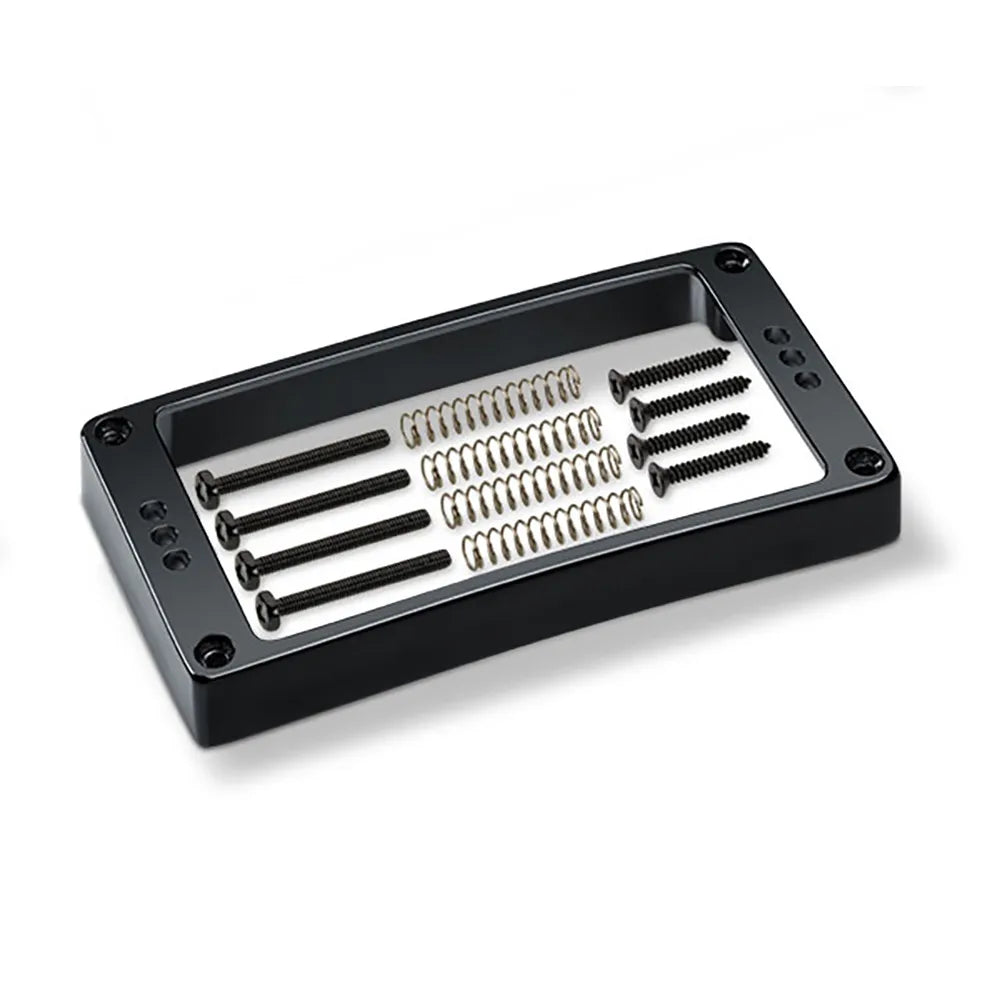 Schaller Curved Guitar Pickup Frame Black 3H-17020414 with Screws and Spring Hardware