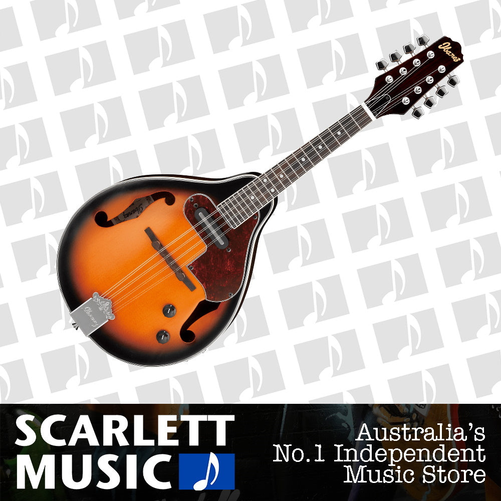 Ibanez M510E 8 String A Shape Mandolin Vintage Sunburst — view 2