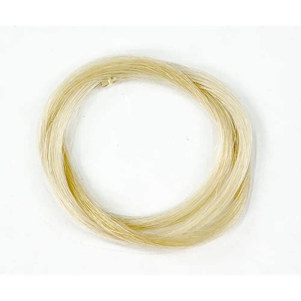 Violin Bow Hair Hank for 1/2 Size - Unbleached, Natural, Processed in Germany, 66-67 cm, 4.5g