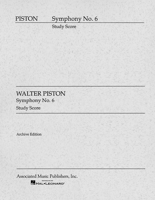 Piston - Symphony No 6 (1955) Study Score
