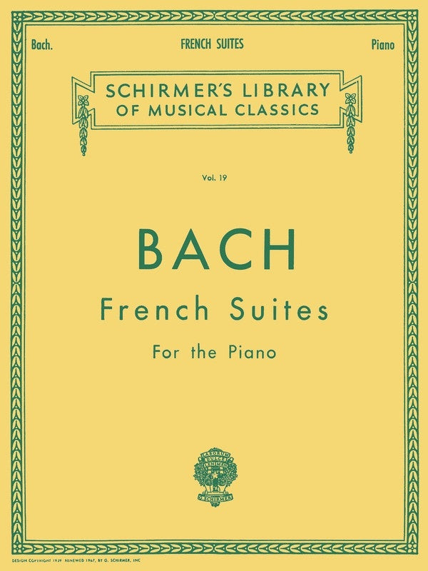 Bach - French Suites For Piano (Softcover Book)