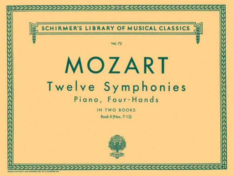 Mozart 12 Symp.2 Lib.72 Piano Duet