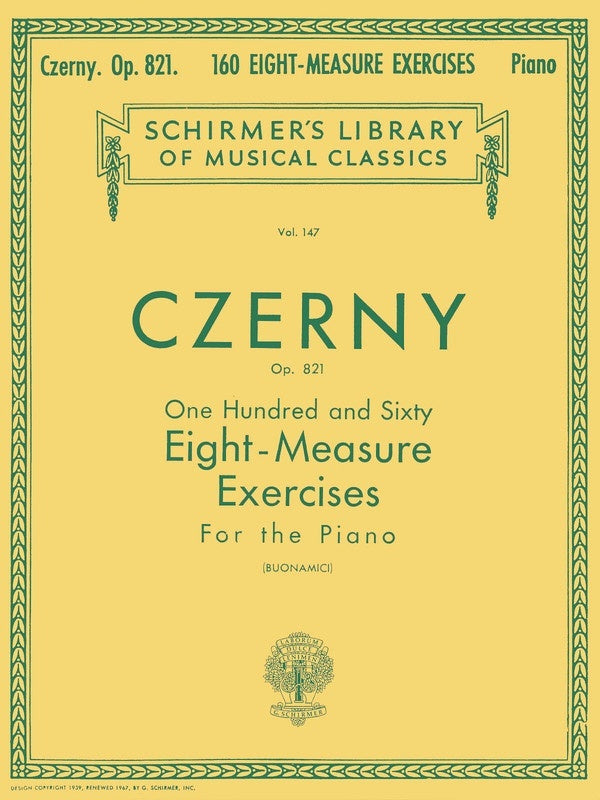 Czerny - 160 Exercises Op 821 For Piano (Softcover Book)
