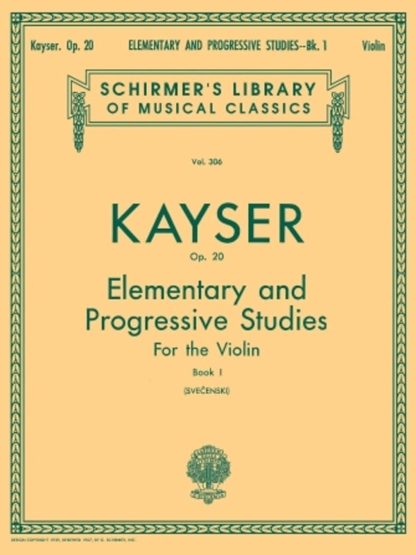 Kayser - 36 Elementary Prog Studies Op 20 Book 1 Violin (Softcover Book)