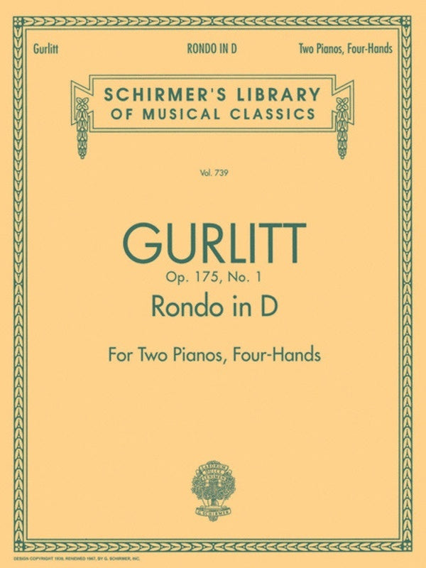 Gurlitt Rondo 1 Op 175 Lib.739 2 Pianos