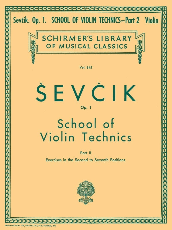 Sevcik - School Of Violin Technics Op 1 Book 2 (Softcover Book)