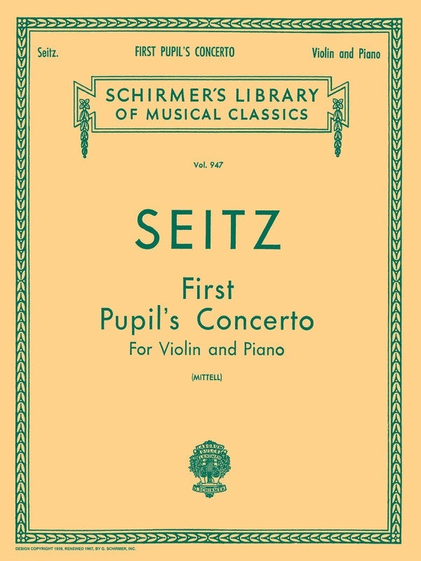Seitz Pupils Conc.1 Lib.947 Violin/Piano
