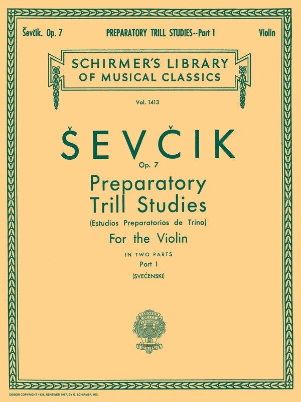 Sevcik Preparatory Trill Studies Op. 7 Book 1 for Violin
