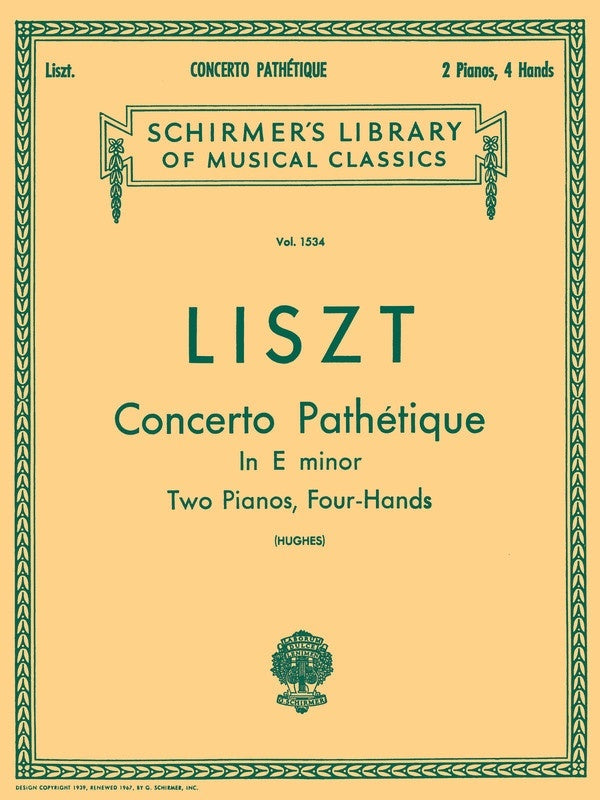 Liszt Conc.Pathetique Lib.1534 2 Pianos