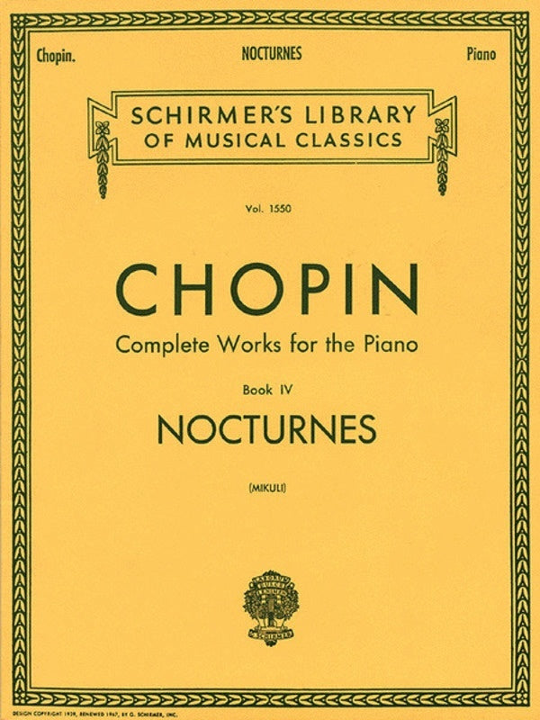 Chopin Nocturnes Lib.1550 Piano(Mikuli)
