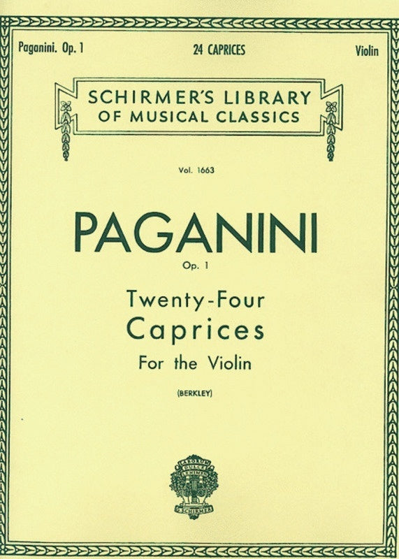 Paganini 24 Caprices Op 1 Lib.1663 Violin