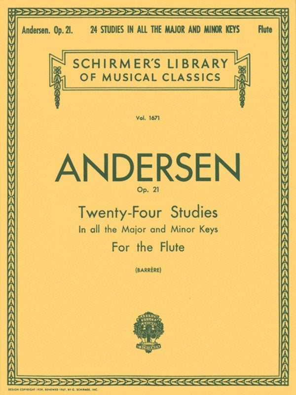 Andersen 24 Studies Op 21 Lib.1671 Flute