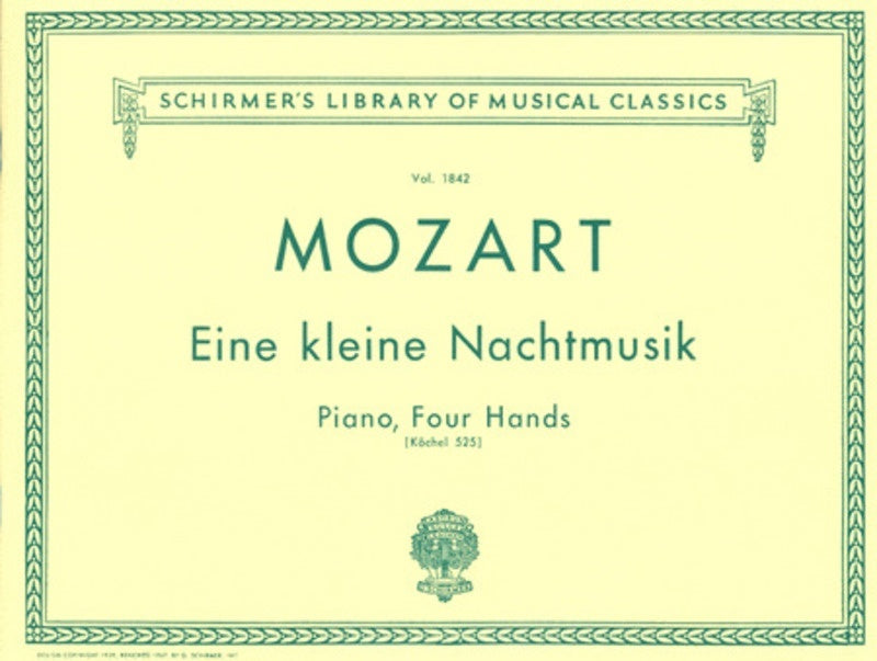 Mozart Eine Kleine K525 Lib.1842 Piano/Due