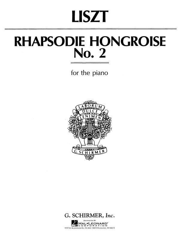 Liszt - Hungarian Rhapsody No. 2 Piano Sheet Music, 20 Pages, G. Schirmer
