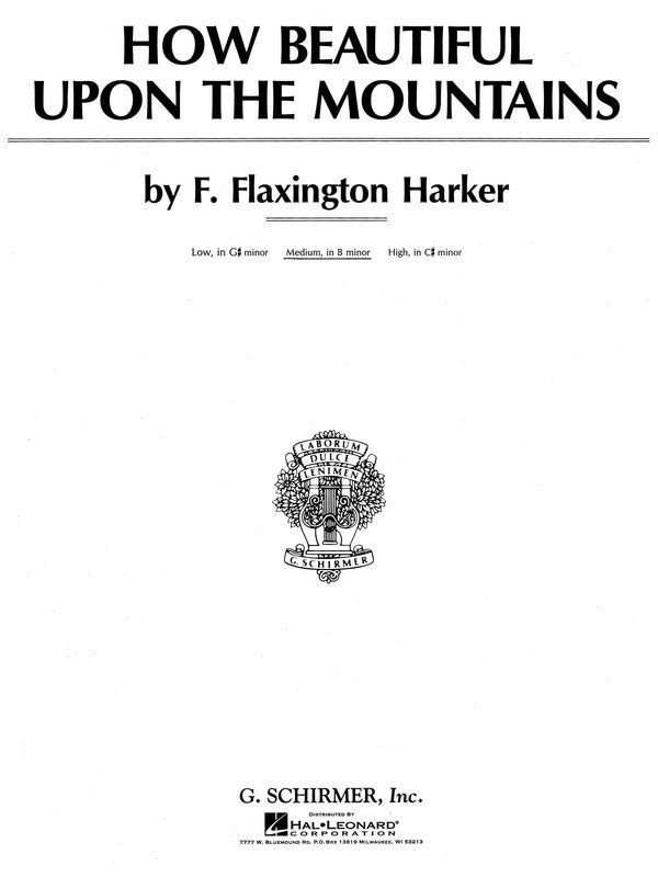 Harker How Beautiful Med.Voice/Piano