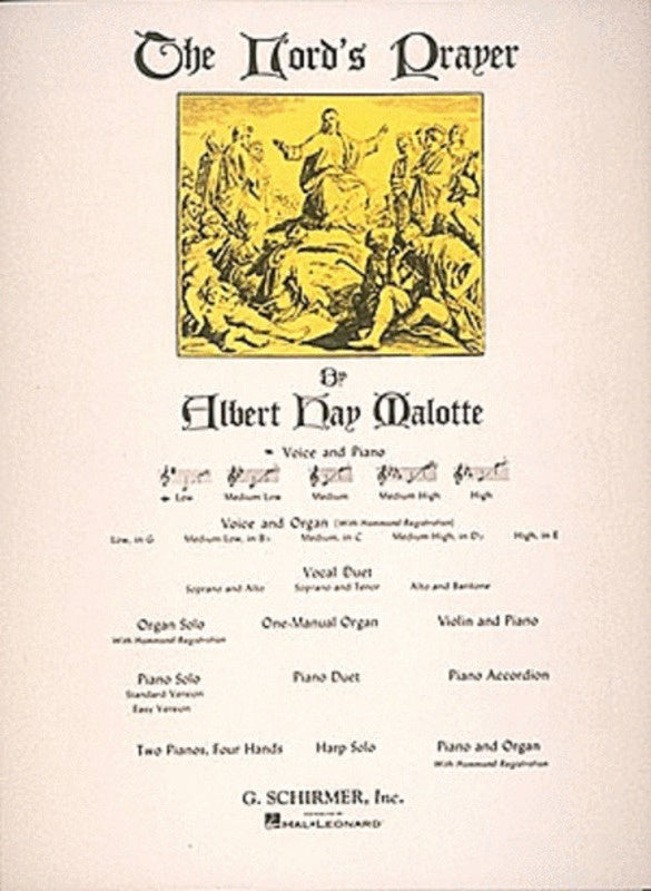 Schirmer - Malotte - The Lords Prayer Low Voice In G